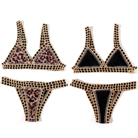 Bikini triangle en crochet Reversible Louise