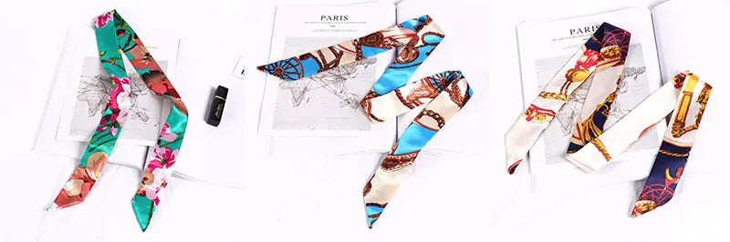 Foulard long et fleuri Flavie