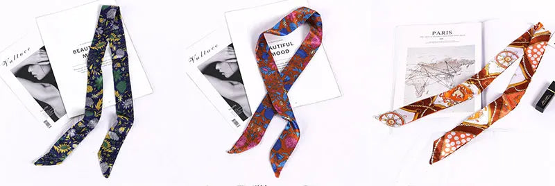 Foulard long et fleuri Flavie