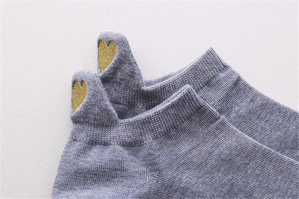 Chaussettes Femme Brodées Cœur d’Amour