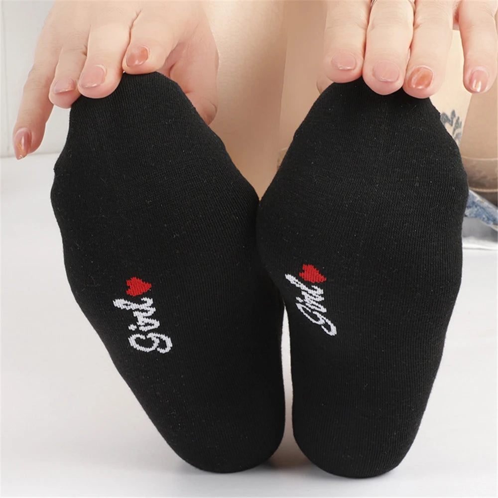Chaussettes Femme Brodées Cœur d’Amour