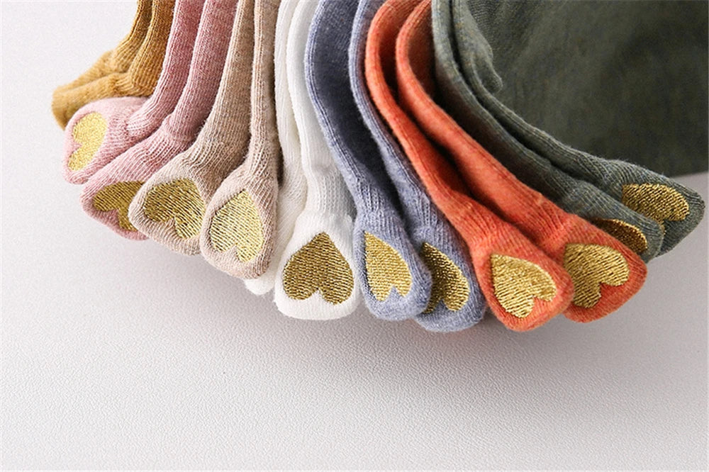 Chaussettes Femme Brodées Cœur d’Amour