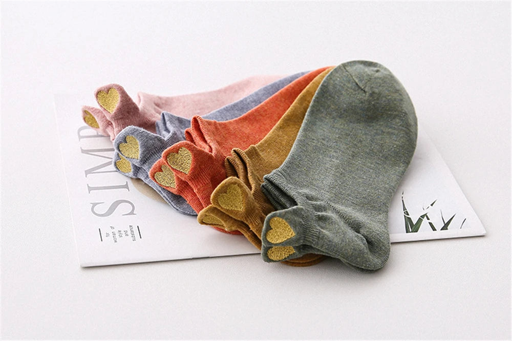 Chaussettes Femme Brodées Cœur d’Amour