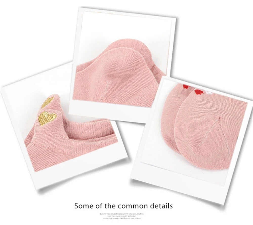 Chaussettes Femme Brodées Cœur d’Amour