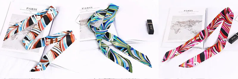 Foulard long et fleuri Flavie