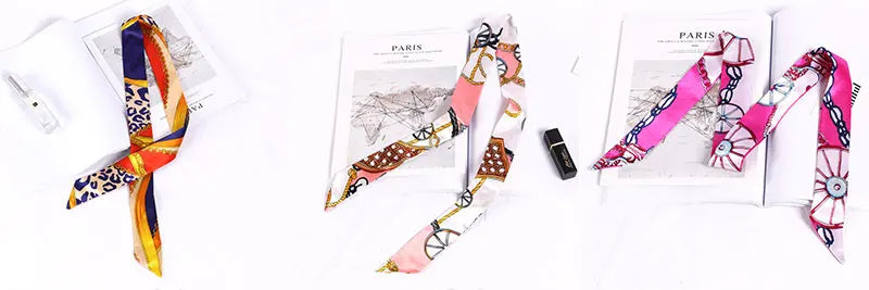 Foulard long et fleuri Flavie