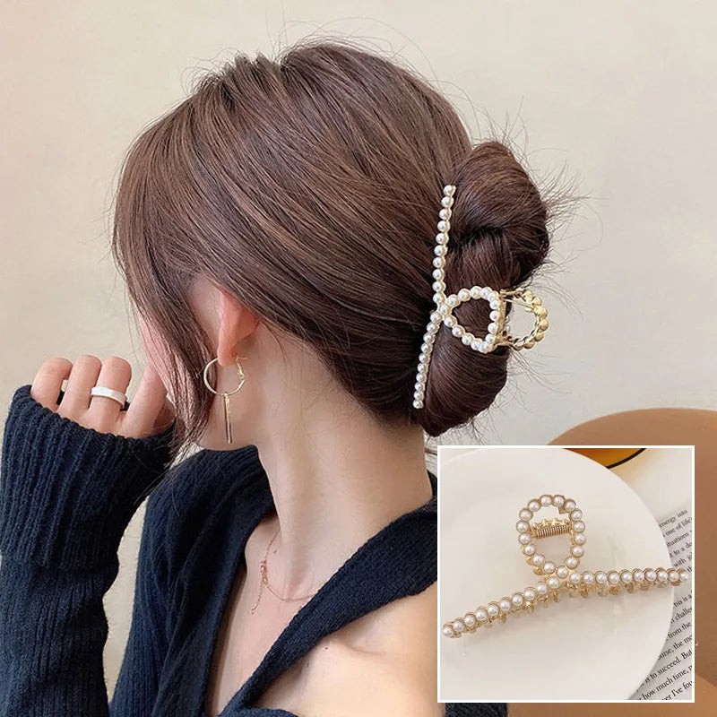 Pince à cheveux style coréen en métal