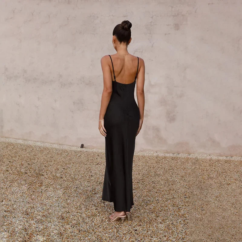 Robe satinée chic Alexandra