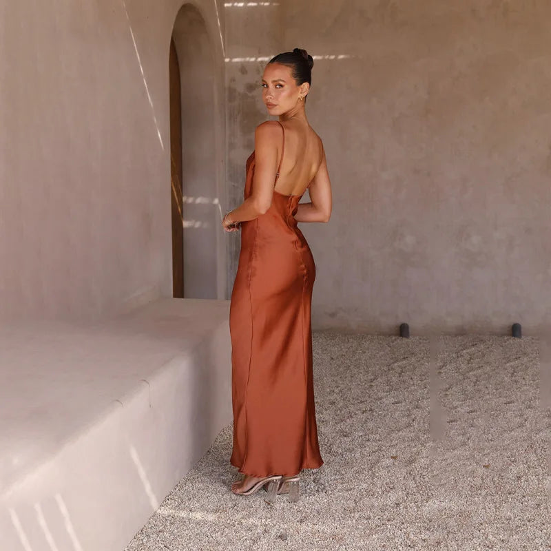 Robe satinée chic Alexandra
