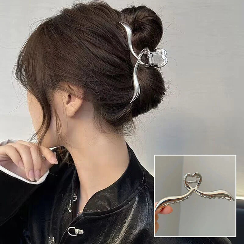 Pince à cheveux style coréen en métal