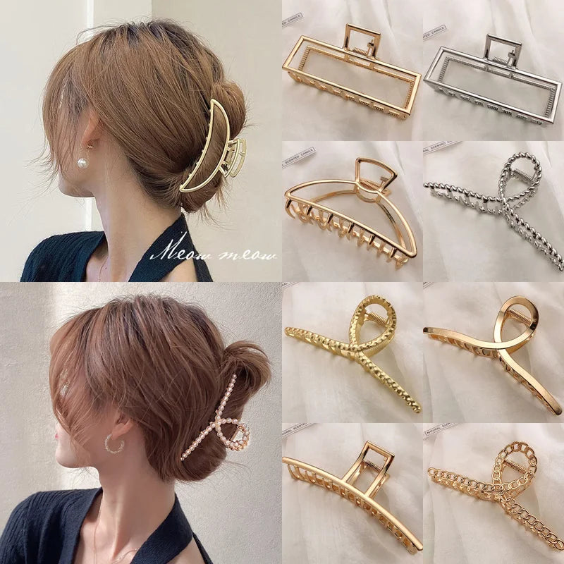 Pince à cheveux style coréen en métal
