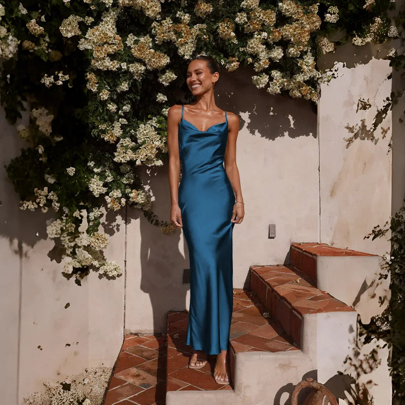 Robe satinée chic Alexandra