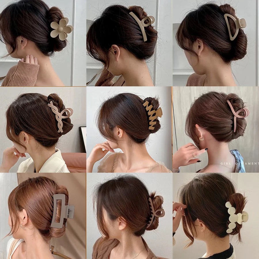 Pince à cheveux style coréen grand format