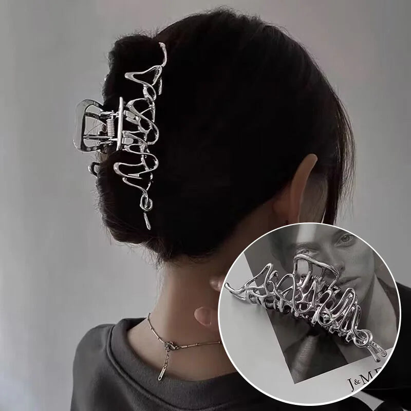 Pince à cheveux style coréen en métal