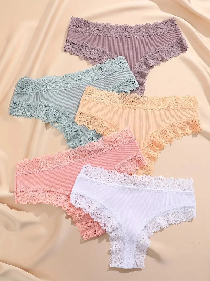 Lot de 5 culottes dentelle Vaïana