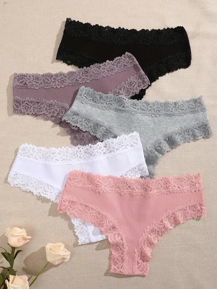 Lot de 5 culottes dentelle Vaïana