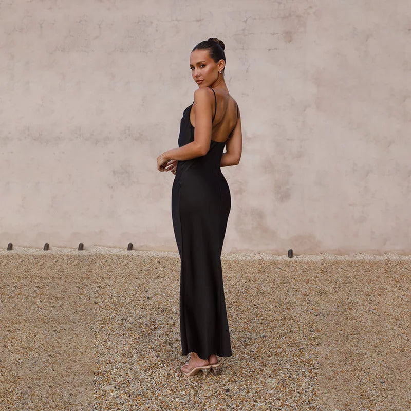 Robe satinée chic Alexandra