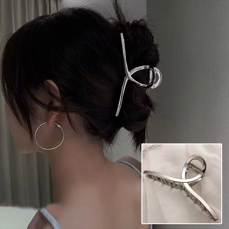 Pince à cheveux style coréen en métal