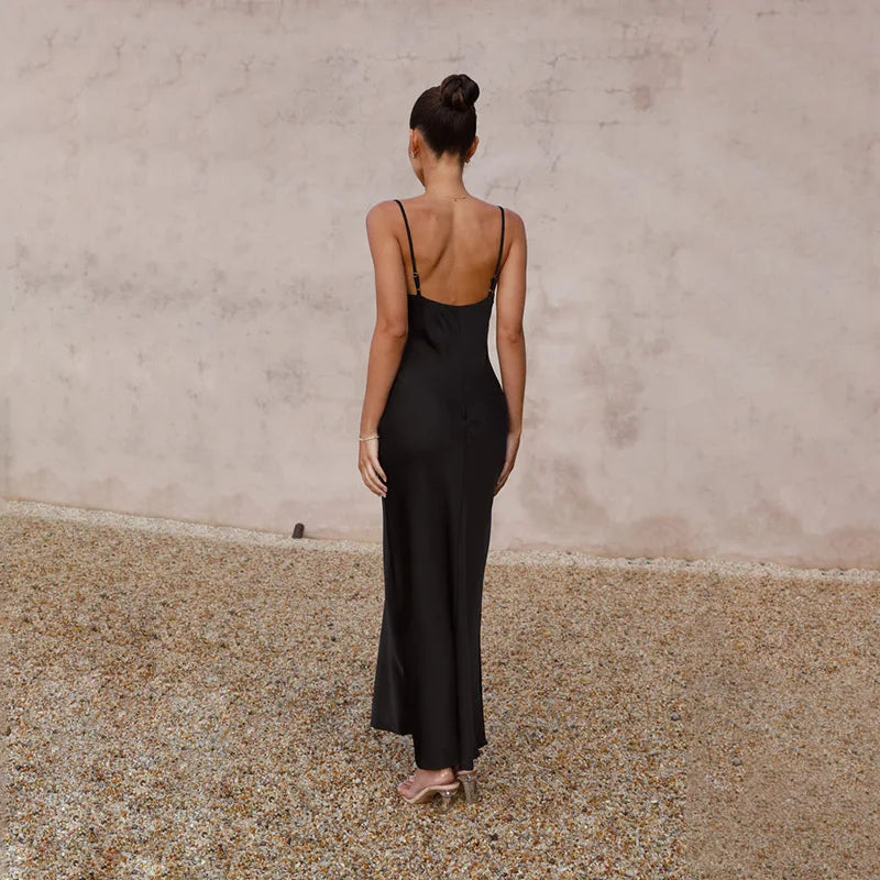 Robe satinée chic Alexandra