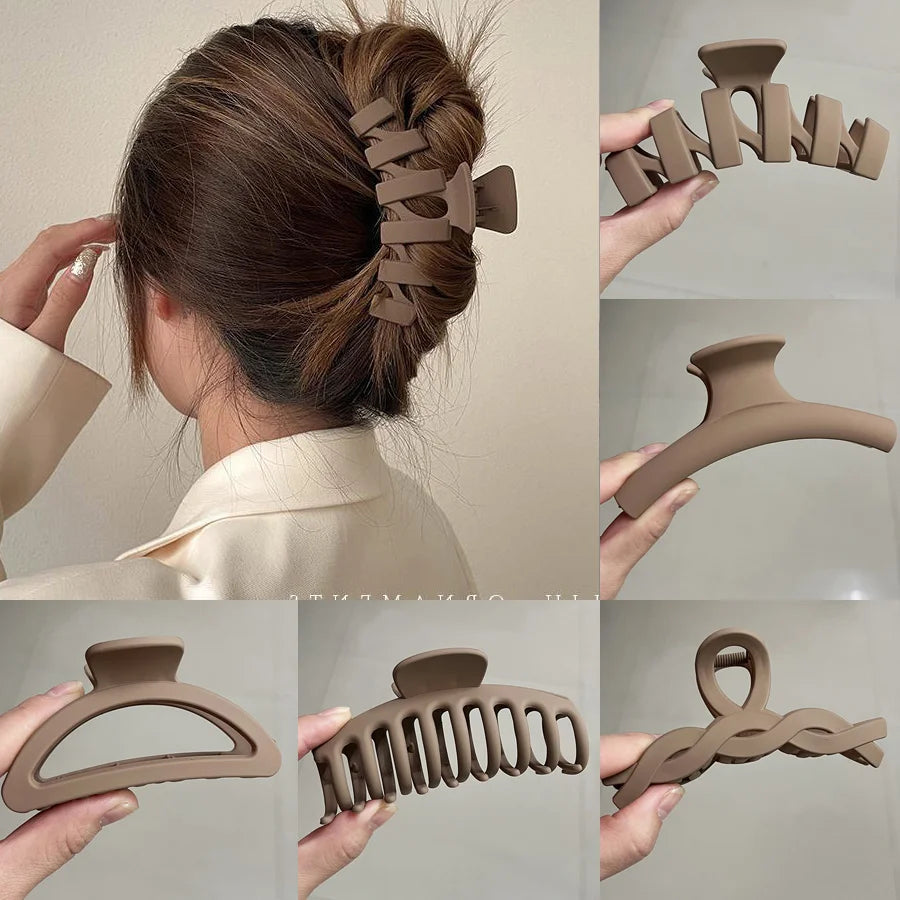 Pince à cheveux style coréen grand format