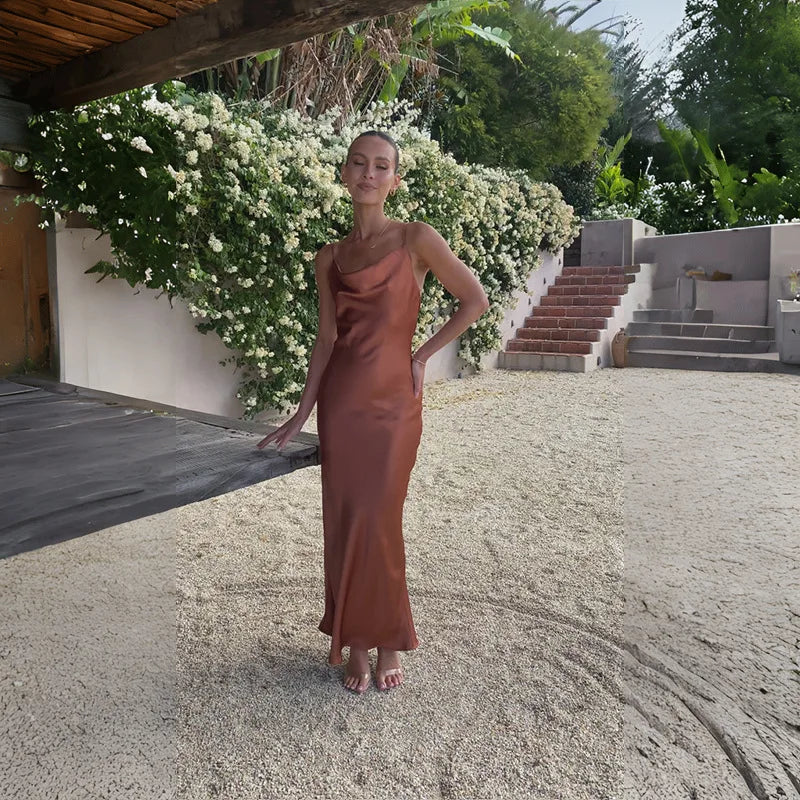 Robe satinée chic Alexandra