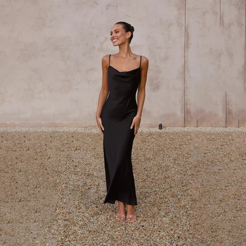 Robe satinée chic Alexandra