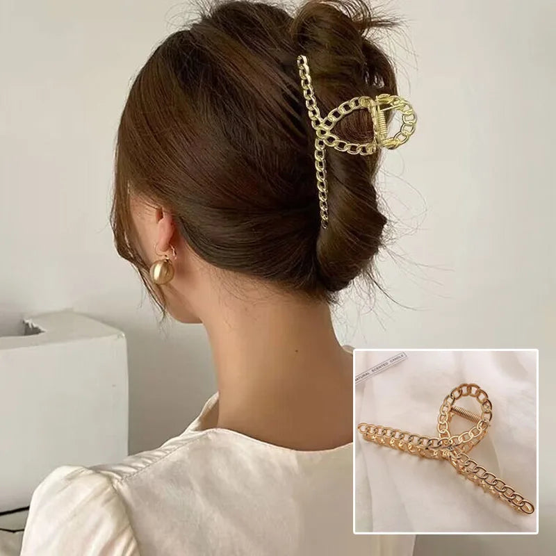 Pince à cheveux style coréen en métal