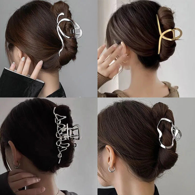 Pince à cheveux style coréen en métal