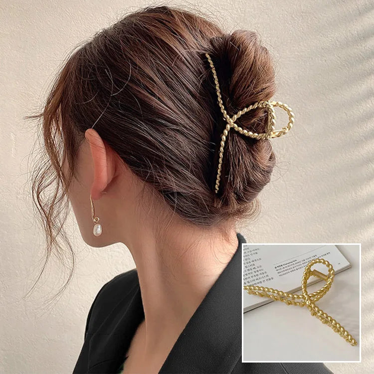 Pince à cheveux style coréen en métal