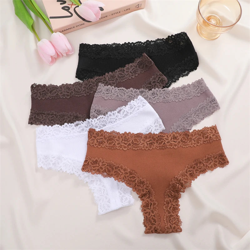 Lot de 5 culottes dentelle Vaïana
