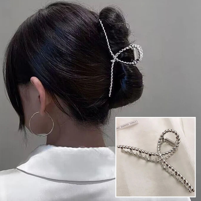 Pince à cheveux style coréen en métal
