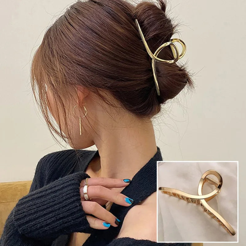 Pince à cheveux style coréen en métal
