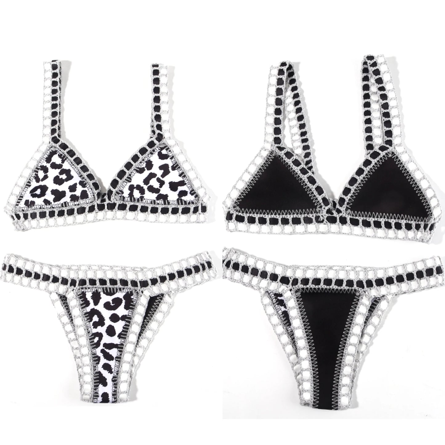 Bikini triangle en crochet Reversible Louise