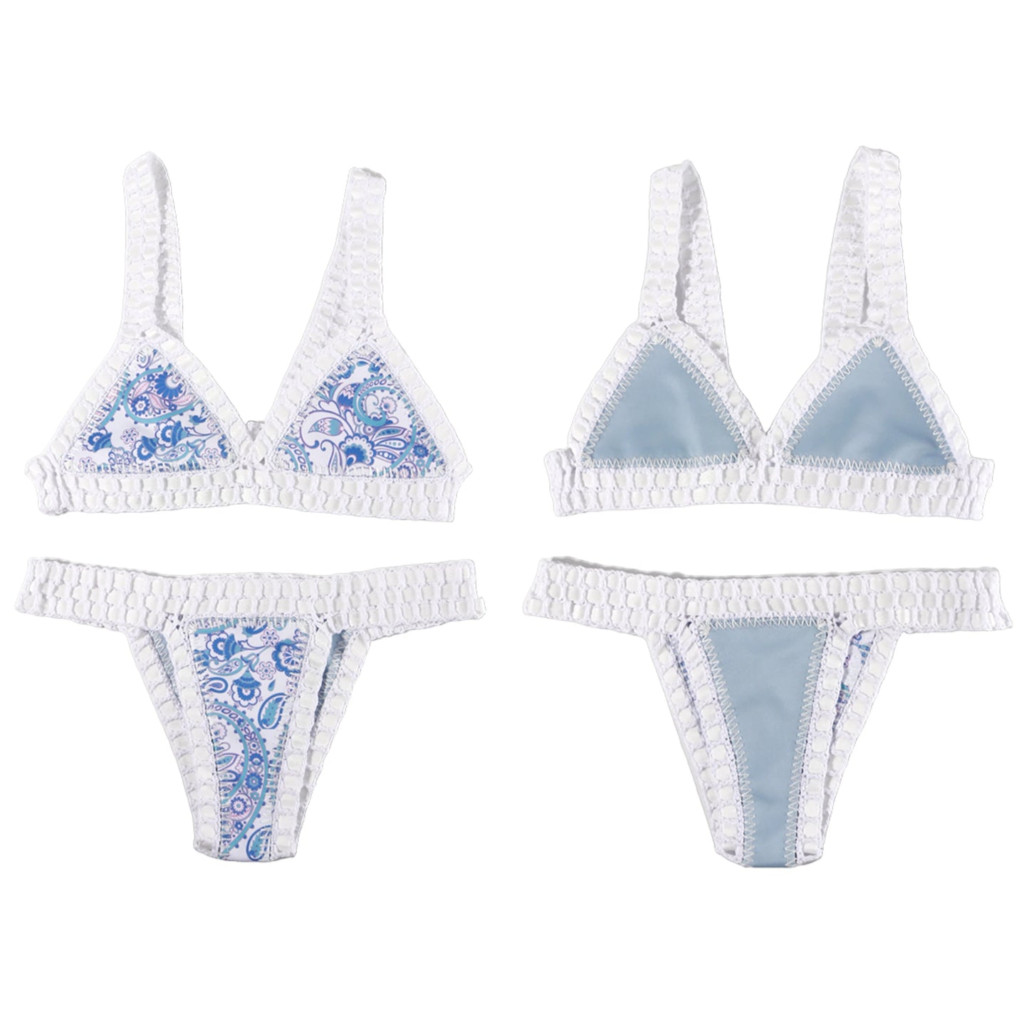 Bikini triangle en crochet Reversible Louise