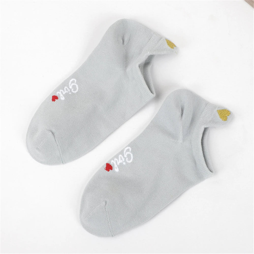 Chaussettes Femme Brodées Cœur d’Amour