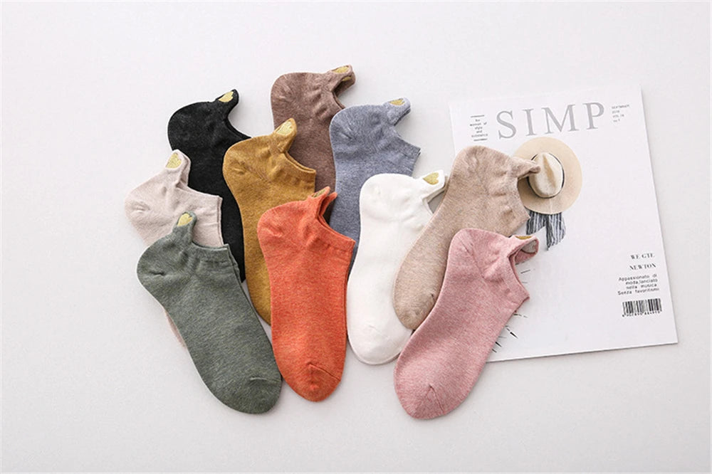 Chaussettes Femme Brodées Cœur d’Amour