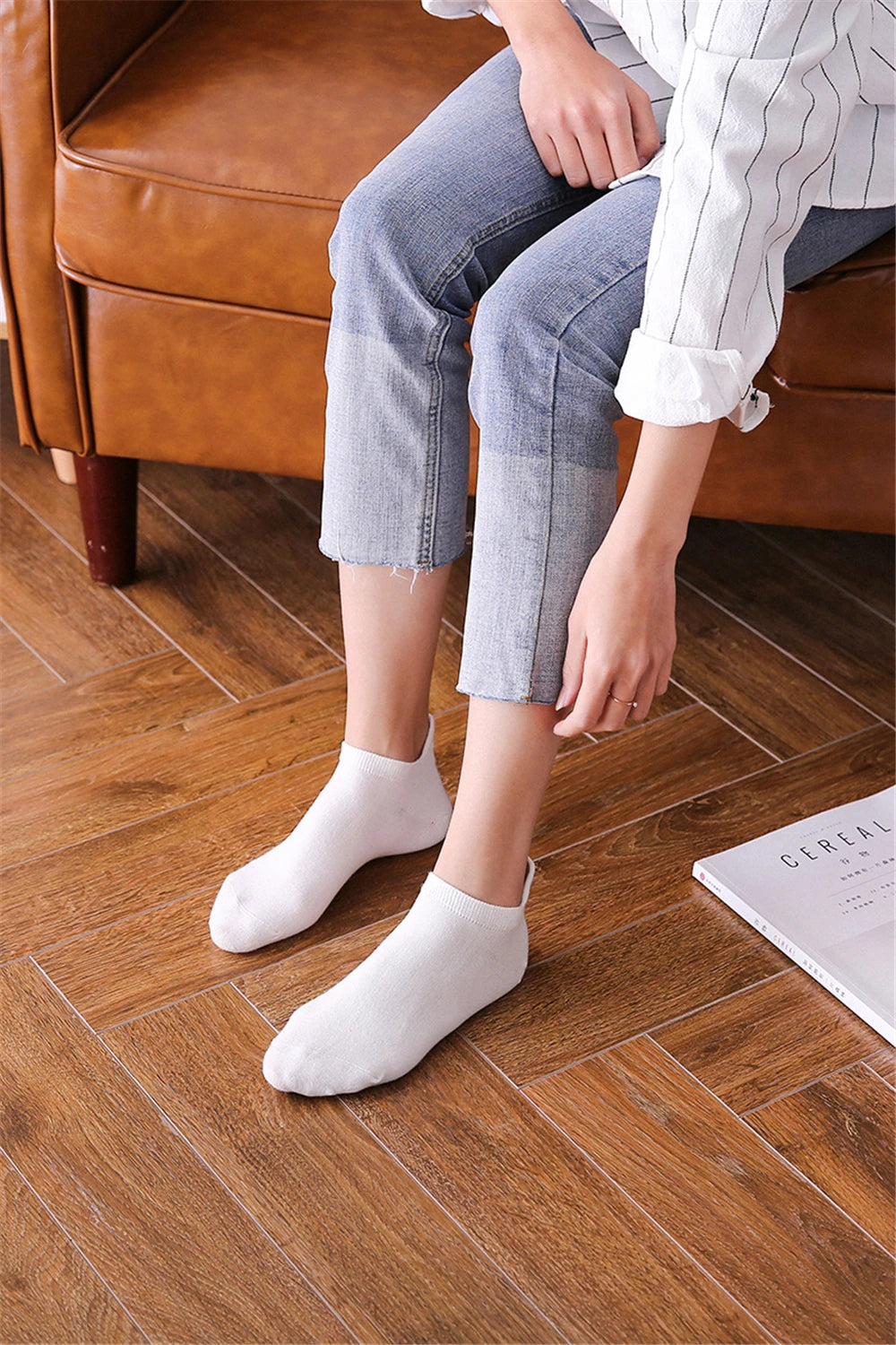 Chaussettes Femme Brodées Cœur d’Amour