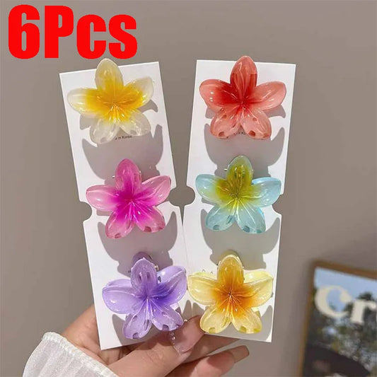 Lot de 6 pinces à cheveux hawaïennes