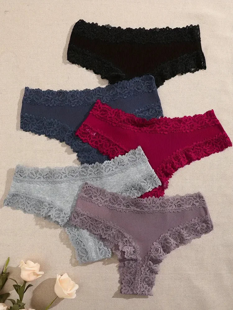 Lot de 5 culottes dentelle Vaïana