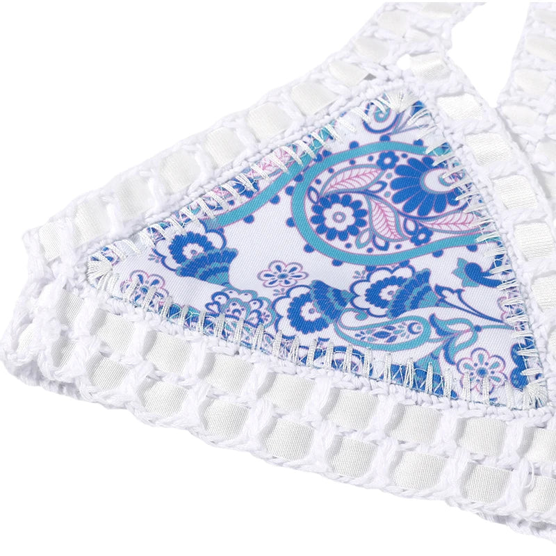 Bikini triangle en crochet Reversible Louise