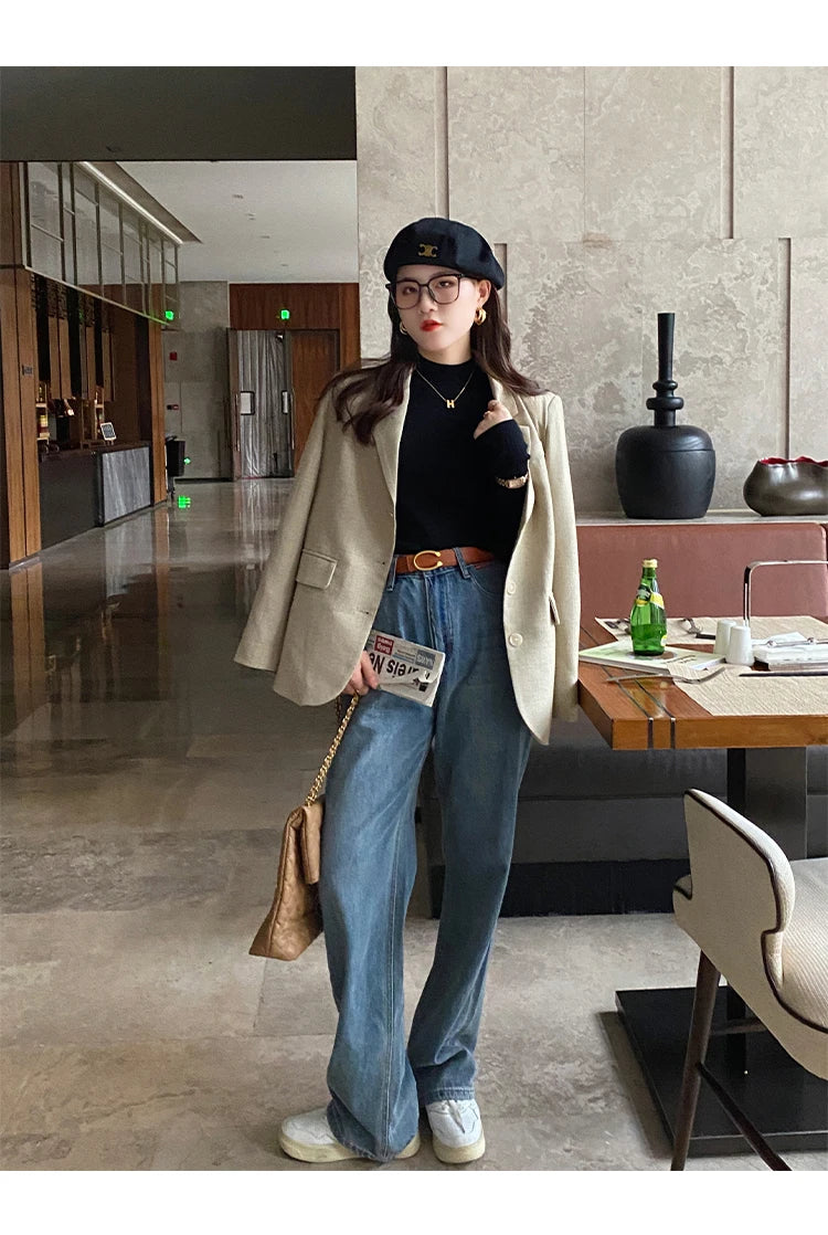 Pull Femme Col Montant Vintage Pamela