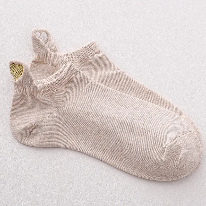 Chaussettes Femme Brodées Cœur d’Amour