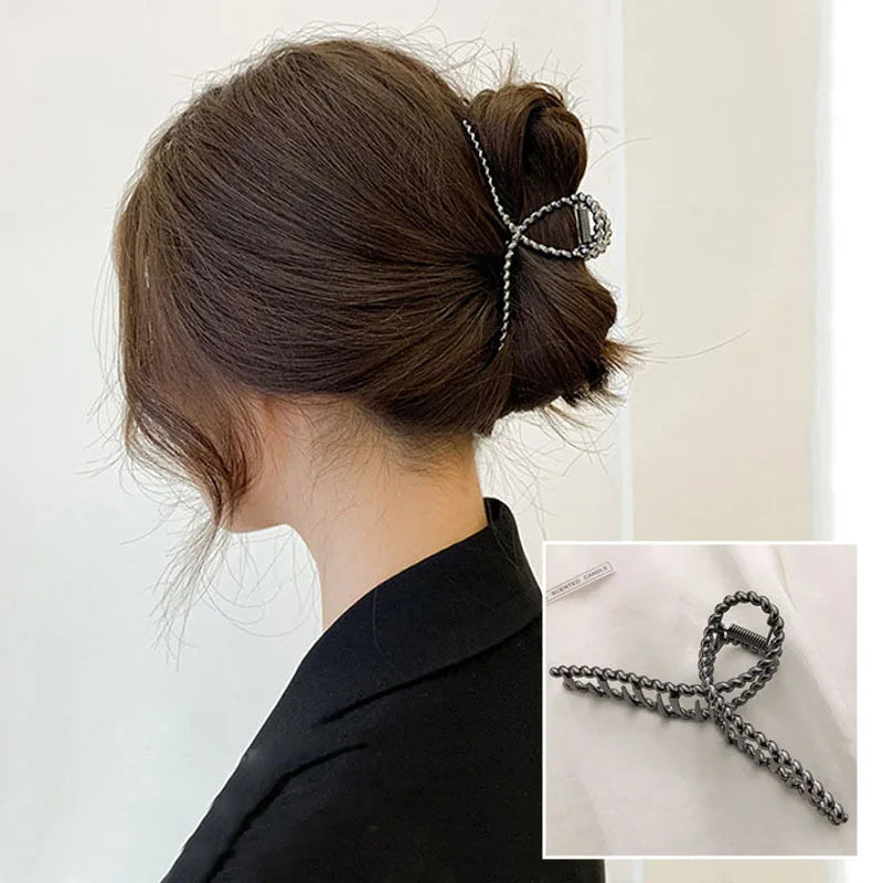 Pince à cheveux style coréen en métal