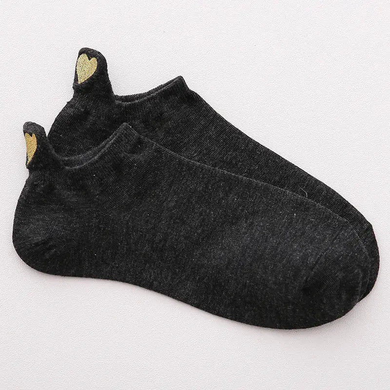 Chaussettes Femme Brodées Cœur d’Amour