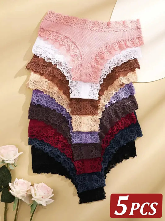Lot de 5 culottes dentelle Vaïana