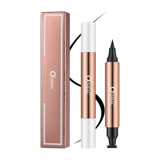 Eyeliner stamp double tête – Noir, waterproof et séchage rapide