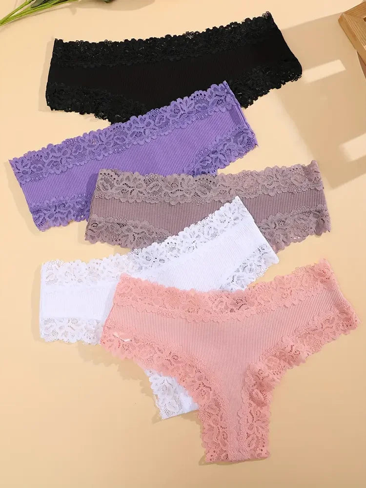 Lot de 5 culottes dentelle Vaïana