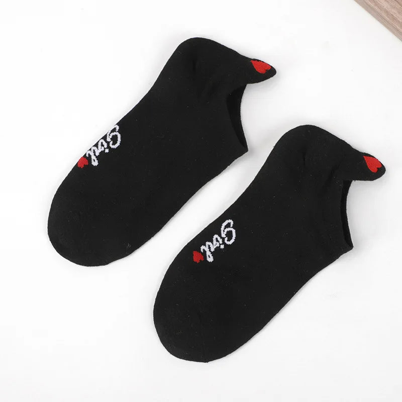 Chaussettes Femme Brodées Cœur d’Amour