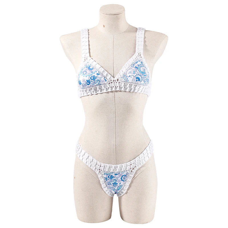 Bikini triangle en crochet Reversible Louise