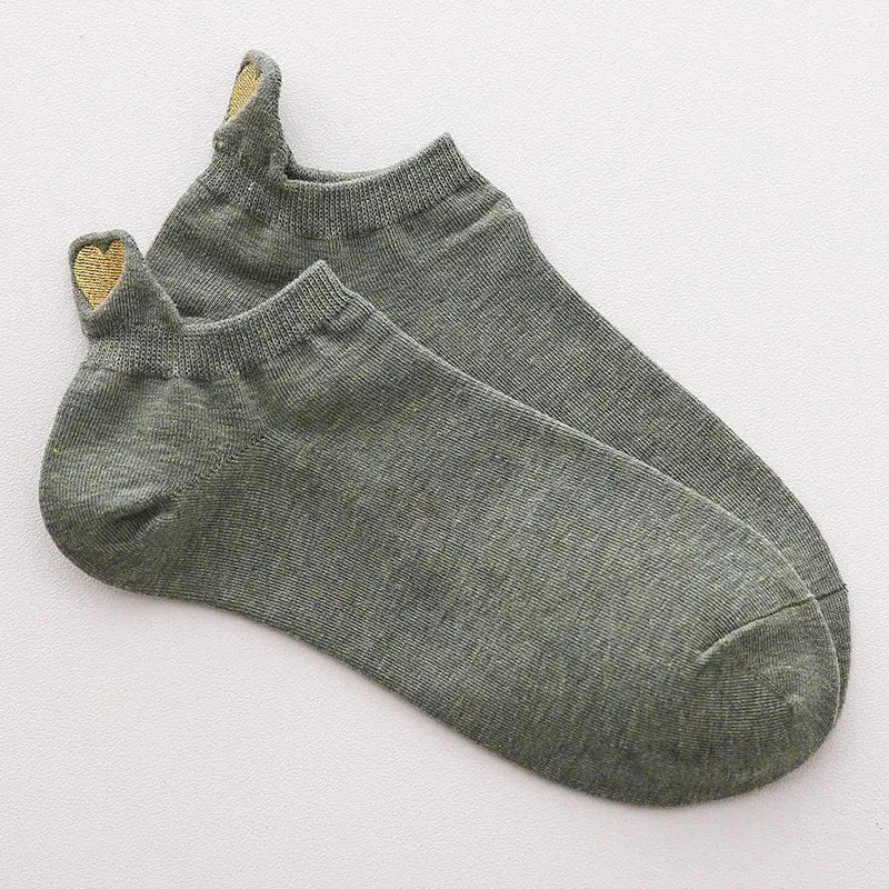 Chaussettes Femme Brodées Cœur d’Amour